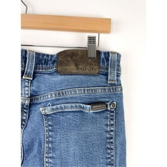 Fidelity Denim Jimmy Slim‎ Straight Halo Rinse Blue Jeans Size 32 - Picture 10 of 12